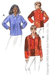 3129 KS PANEL PATCHWORK JACKET PATTERN XS-XL